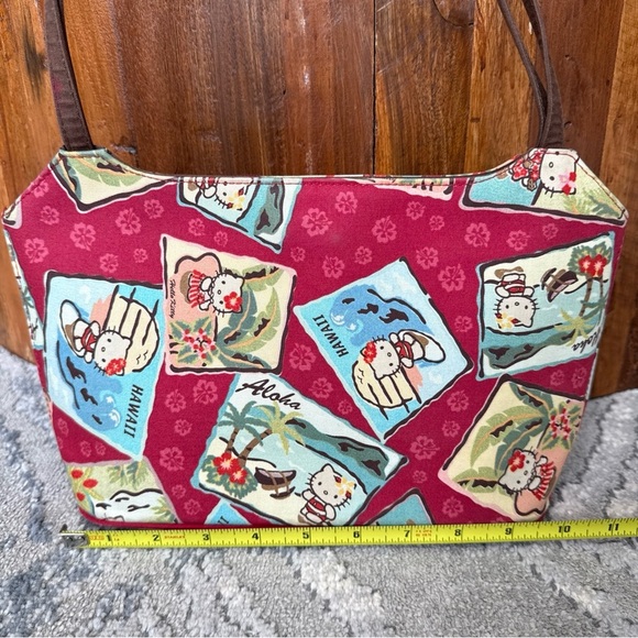 Vintage 2004 Sanrio Hello Kitty Hawaii Aloha Red Purse Bag Y2K - Picture 2 of 9